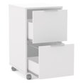 thumbnail image 4 of Polifurniture Durban Two Drawer Mobile Wood File Cabinet, White, 4 of 10
