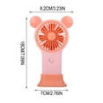 thumbnail image 3 of Linnome Mini Mouse With Colorful Lights Rechargeable Fan Pocket-sized Portable USB Handheld Fan in Pink, 3 of 7