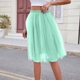 thumbnail image 4 of BRDFRL Women A-Line Tulle Skirt Tutu Knee Length Light Green M, 4 of 6