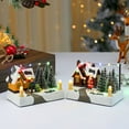 thumbnail image 6 of Christmas Luminous Music Box Ornaments Christmas Present Snow Scene Decorations, 6 of 8