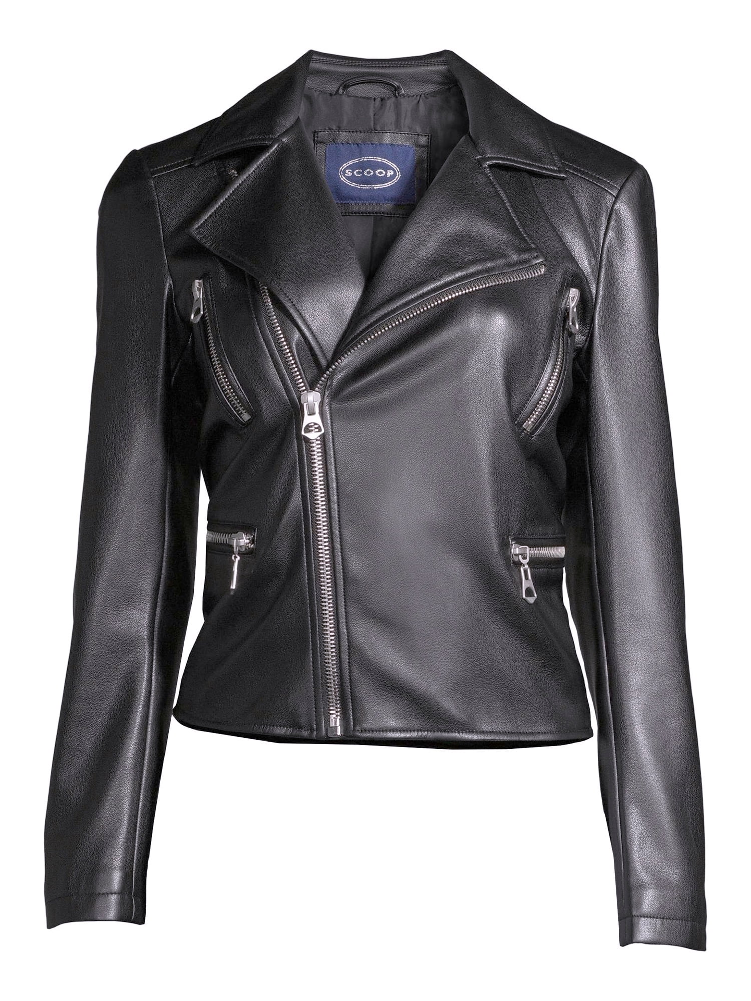 QUHSMen Fashion Fit Full-Zip PU Premium Motorcycle Jacket Outwear
