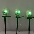 thumbnail image 4 of Halloween Skull Pathway Lights, Waterproof & Solar Powered Skull Stake Lights for Halloween Decorations Outdoor Garden Yard Pathway Decor, 1 Pack, 4 of 5