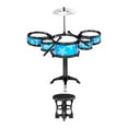 thumbnail image 4 of Simulación de conjuntos de batería que tocan kits de batería rítmica con baquetas Jazz Drum Musical Azul Con Silla, 4 of 8