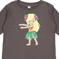 thumbnail image 4 of Inktastic Blonde Hula Girl Girls Long Sleeve Toddler T-Shirt, 4 of 5