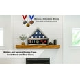 thumbnail image 6 of Military Shadow Box Display Case for Funeral Burial Flag for American Veterans Fits Folded 5x9.5’ Flag, Medal, Patches. Solid Wood and Glass. (Rustic), 6 of 7