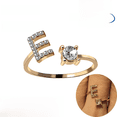 thumbnail image 4 of Anillo de acero de titanio con incrustaciones de letras, joyería de diamantes para mujer, conjunto de joyería de verano, 4 of 6