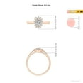 thumbnail image 5 of ANGARA Natural 0.21 Ct. Diamond Halo Ring in 14K Rose Gold for Women (Ring Size: 11.5), 5 of 10