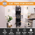 thumbnail image 2 of Pet Products - Condominio para gato, multitorio con clase, color gris, 5 pisos, 2 of 9