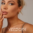 thumbnail image 6 of VEEDOFA Small Gold Hoop Earrings Set for Women, 14K Gold Plated Sterling Silver Hypoallergenic, Trendy Jewelry Gift, 6 of 7