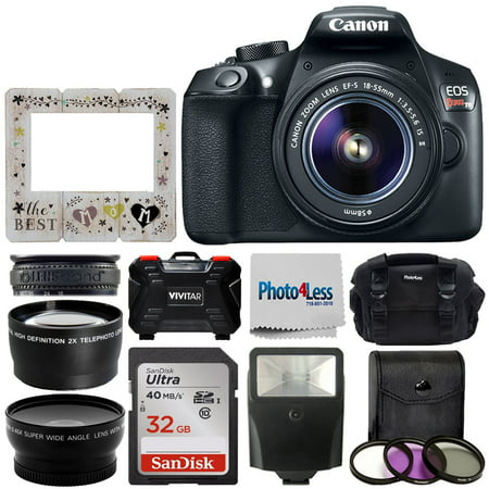 Canon Rebel T6 DSLR Camera + 18-55mm 3 Lens Kit +32GB Best Mom (Best General Lens For Canon)