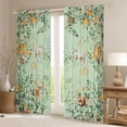 thumbnail image 2 of Erosebridal Vintage Floral Curtains Pack of 2 (42x84 Each), Wild Horse Moose Squirrel Curtains Blackout, Green, 2 of 6