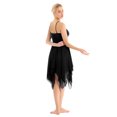 thumbnail image 2 of iiniim Robe de Danse Moderne Lyrique pour Femmes Costume de Danse à Bretelles Spaghetti Robe de Danse Athlétique Noire m, 2 of 7
