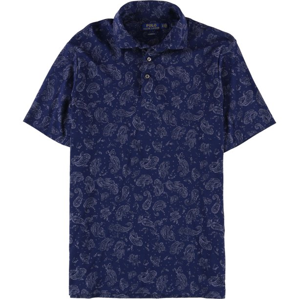 Ralph Lauren - Polo de rugby para hombre, tacto suave, Paisley, azul, mediano Ralph Lauren polo, rugbi