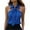 Dark Blue #001, variant on Women Blouse Tie-Neck Halter Sleeveless Shirt Bow Tie Bodycon Top Off Shoulder Casual Pullover Black S