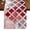 Red, variant on Red Morocco 60 Inch Table Runner, Rustic Country Smear Street Mottled Art Farmhouse Dresser Scarf Cotton & Linen Tablerunner for Dining/Kitchen Island/Holiday Party Décor 13" x 60"