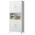 thumbnail image 5 of Polup Modern Metal Kitchen Pantry Storage Cabinet with 4 Adjustable Shelves,75" H White, 5 of 7