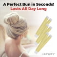 thumbnail image 4 of Hawwwy Premium Hair Bun Maker, Mini Buns/Thin Hair Tool, French Twist Donuts - 3 Pack Gold, 4 of 6