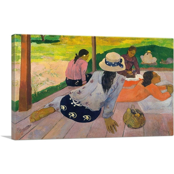 ARTCANVAS The Siesta 1894 Canvas Art Print by Paul Gauguin - Size: 26" x 18" (0.75" Deep)