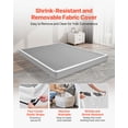 thumbnail image 4 of VEVOR Box Spring, Queen Size Bed Frame with Washable Fabric Cloth, Heavy Duty Metal Frame for Queen Bed, 5.1 in Mattress Foundation, 3500 lbs Max Weight Capacity, Easy Assembly, 79.1 x 59.6 x 5.1 in, 4 of 9