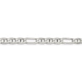 thumbnail image 2 of 925 Sterling Silver 5.5mm Solid Plain Figaro Anchor Chain w/ Lobster Clasp - 18", 2 of 5