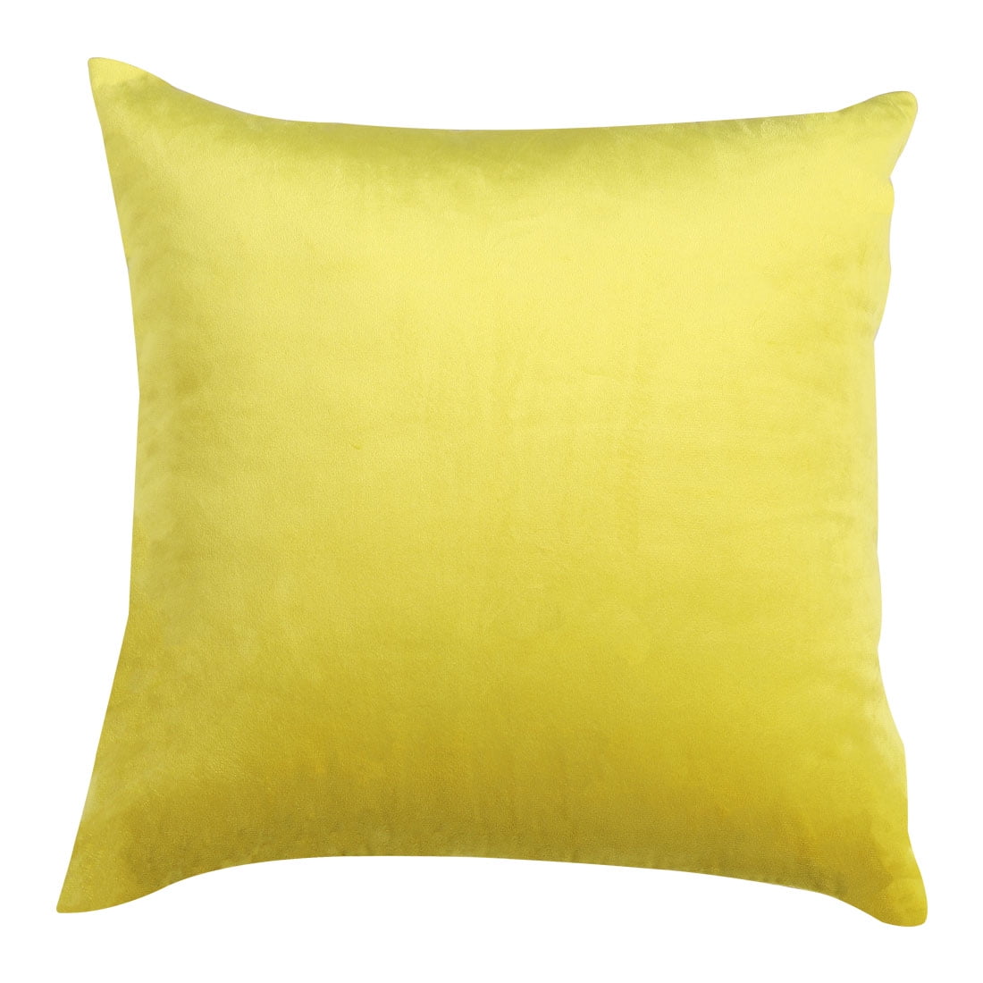 Luxury Euro Velvet Square Decorative Throw Pillow Cover 18" x 18" Yellow