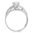 thumbnail image 3 of Ioka - 14K White Solid Gold 1 Ct. Round Cut Cubic Zirconia CZ Wedding Engagement Ring - Size 6, 3 of 5