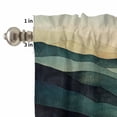 thumbnail image 4 of Summer Marine Life Curtain Valances Set Ocean Coral Simple Lines Art Kitchen Curtains 36&nbsp;inch Length Rod Pocket Valance and Tiers 3 Piece Set Small Bedroom Bathroom Laundry Decor, 4 of 9