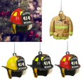 thumbnail image 4 of cus . Creativo Acrílico Bombero Bolsa Colgante Llavero En La Decoración Del Árbol De Navidad, 4 of 4