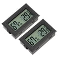 thumbnail image 4 of Minkissy 2Pcs Digital Hygrometer Hygrothermograph ABS Black for Indoor Breeding Pet Monitoring, 4 of 7
