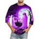thumbnail image 1 of Camisas de Manga Larga para Hombres Imprimir Blusa de Manga Corta de Cuello Redondo, Camisas de Lino para Hombres, 1 of 4