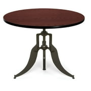 OFM Endure Series Model AT30RD 30" Round Adjustable Height Table, Mahogany