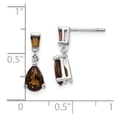 thumbnail image 4 of Primal Gold 14 Karat White Gold Smoky Quartz Dangle Post Earrings, 4 of 4