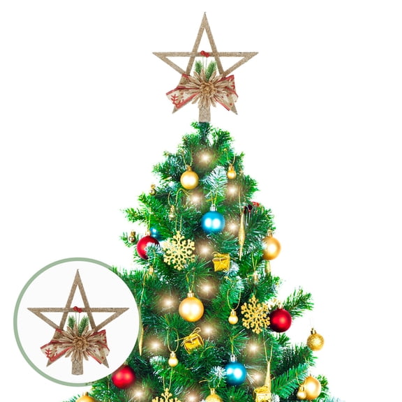 Milisten Decorative Xmas Tree Star Prop for Elegant Christmas Scene Layout