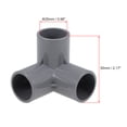 thumbnail image 2 of Conector de tubería en forma de codo de 3 vías Uxcell, grado de mobiliario, tamaño de 3/4 pulgadas, accesorios de esquina en forma de T, gris, 2Pcs, 2 of 3