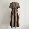 thumbnail image 3 of Vestido Sin Volantes Vestidos casuales de verano para mujer Vestido elegante con volantes para cóctel (Caqui XL) Ygjytge para Mujer Caqui T XL, 3 of 8