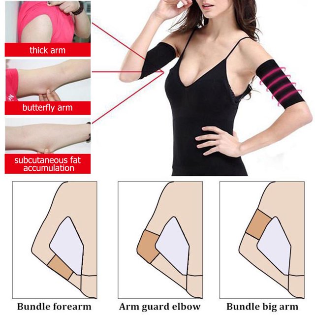 2 uds., mangas moldeadoras de brazo de compresión elásticas para mujer, envolturas para brazos adelgazantes para pérdida de peso Ehuebsd Cuidado Belleza