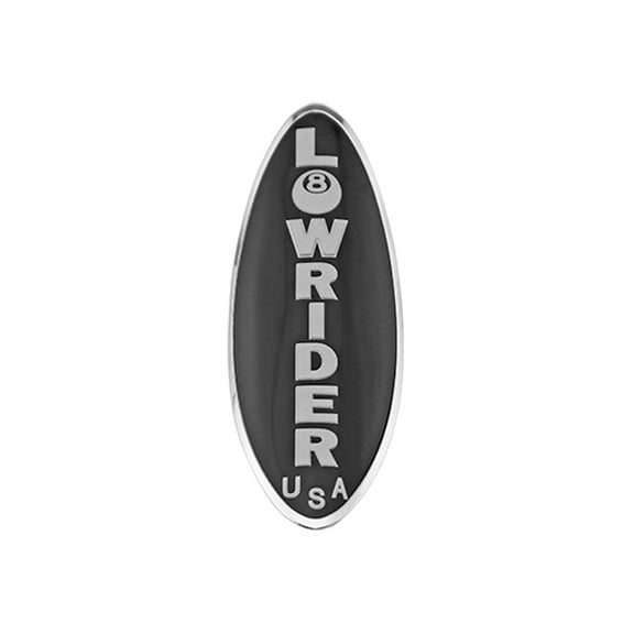 Lowrider Bicycle Name Plate USA Black/White. Bike Part, Bicycle Part, Bike Accessory, Bicycle Accessory