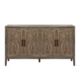 thumbnail image 6 of Gzxs Vintage Sideboard, Accent Storage Side Cabinet with 4 Decorated Doors, Dining Room Freestanding Kitchen Buffet Cupboard, Retro Old Style (Antique Brown), 6 of 9