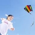 thumbnail image 4 of Kids Adult Rainbow Small Pocket Kite + Color Double T1Y5 H4X9 Tail Pouch O3Y2, 4 of 6