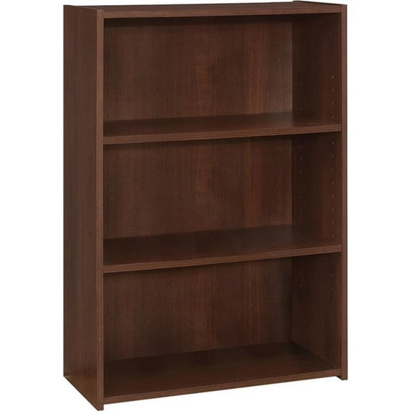 Pemberly Row Bookshelf Bookcase 4-Tier 36"H Office/Bedroom Laminate Brown