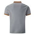 thumbnail image 5 of Playeras Negras Para Hombre Algodon Camiseta De Manga Corta Con Botones Y Bolsillo En El Pecho Con Bloques De Color Para Hombre, 5 of 5