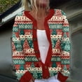 thumbnail image 2 of DDAPJ pyju Christmas Cardigan for Women Ugly Funny Xmas Tree Print Button Up Cardigans Fall Winter Knitted Outerwear Jacket Multicolor M, 2 of 5