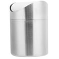 thumbnail image 2 of Garbage Can, Durable Stainless Steel Desktop Trash Can, For Study Office Car Cabinet, 2 of 8