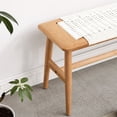 thumbnail image 2 of Natural Oak Bed Bench with Breathable Cane / Comfortable and Aesthetic for Bedrooms, 2 of 2