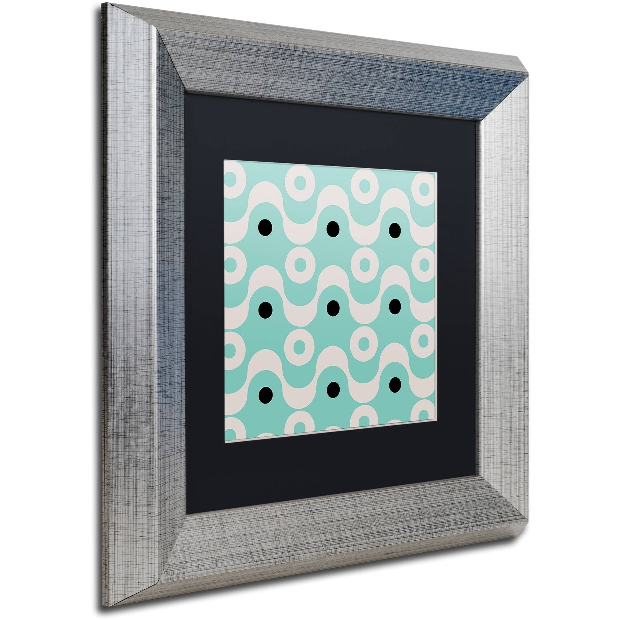 Trademark Fine Art "Fifties Patterns II" Canvas Art by Color Bakery Black Matte, Silver Frame