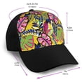 thumbnail image 2 of Yiaed Colrful Tropical Leaves Print Baseball Cap Dad Hat Polo Style Plain Blank Adjustable Size, 2 of 5