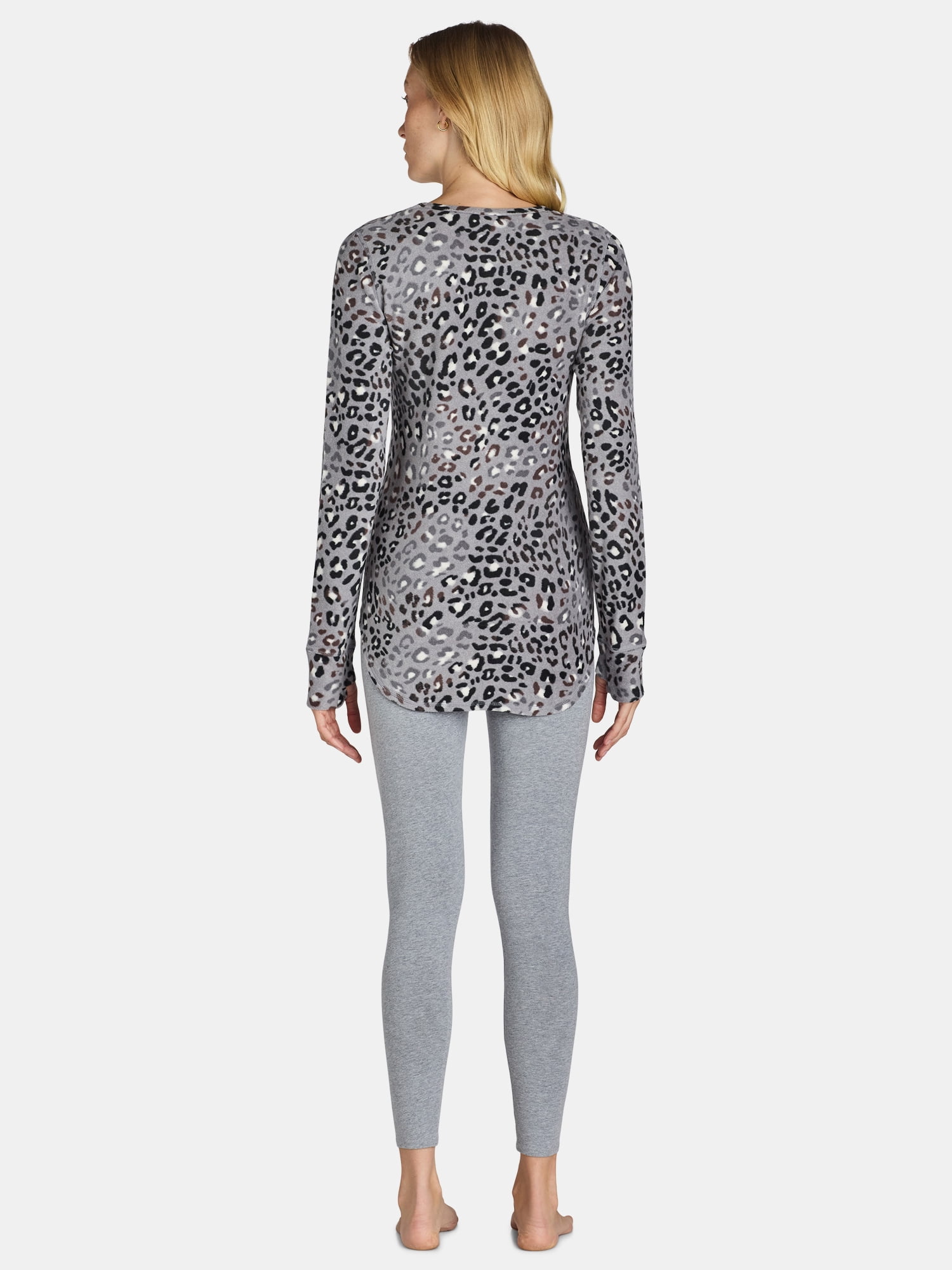 ClimateRight by Cuddl Duds Women's Warm Stretch Fleece Long Sleeve Crew Neck Thermal Base Layer Top, Sizes XS to 4X