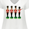thumbnail image 4 of Inktastic Christmas Dabbing Tin Soldier Women's Plus Size V-Neck T-Shirt, 4 of 5