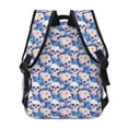 thumbnail image 4 of Fotbe white Skull blue daisy Pattern Casual Backpack for School, Travel, and Outdoor Activities - Durable, Lightweight, and Comfortable, 4 of 5