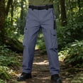 thumbnail image 2 of Domzest Men's Hiking Pants Lightweight Water Resistant Quick Dry Outdoor Pants for Fishing Travel Camping Gray S, 2 of 9